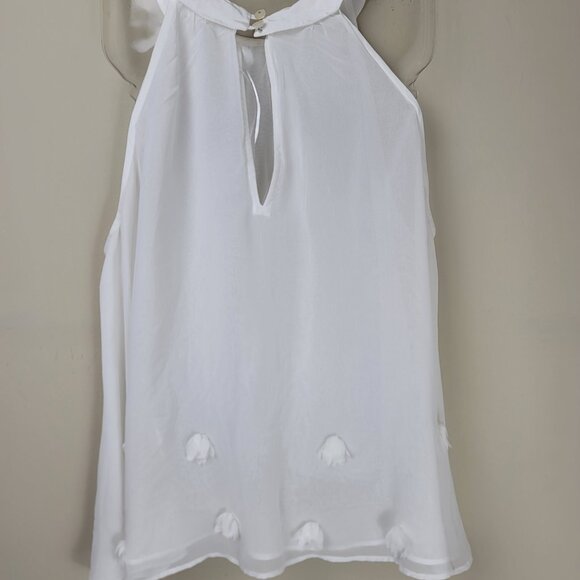 Free People Sheer High Neck Floral Tank Top - Picture 5 of 13